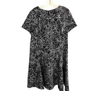 DKNY 16 Women's Dress Black White  Misses SizeXL Extra Large